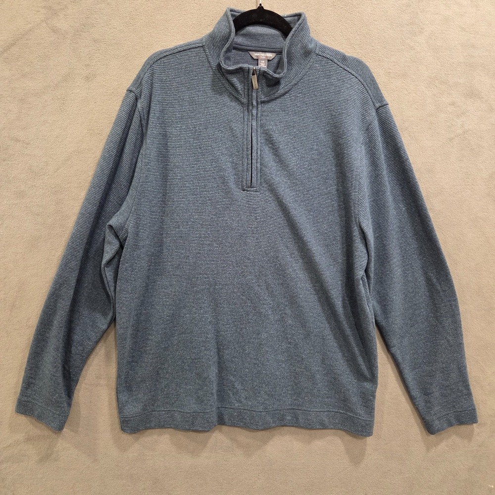 Van‎ Heusen 1/4 Zip Pullover Men Size Large Casual Classic Office Golf Comfort